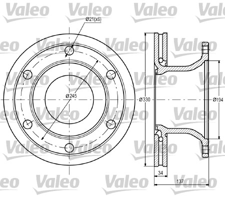 Disc frana 187091 VALEO