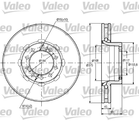 Disc frana 187093 VALEO