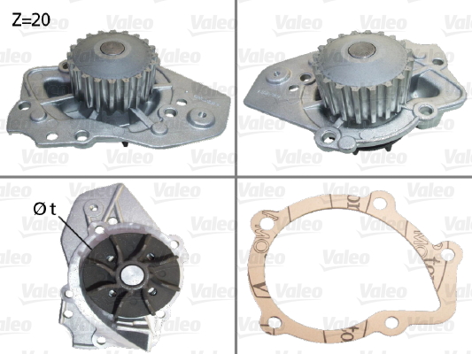 Pompă de apă, răcire motor 506014 VALEO