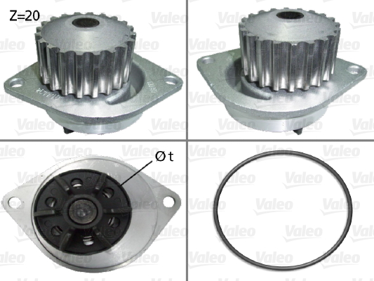 Pompă de apă, răcire motor 506290 VALEO