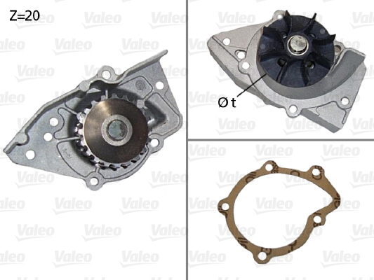 Pompă de apă, răcire motor 506574 VALEO
