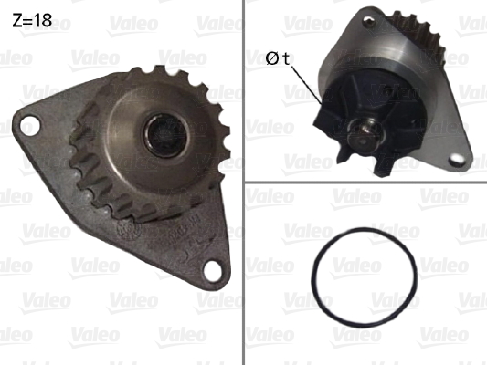 Pompă de apă, răcire motor 506721 VALEO