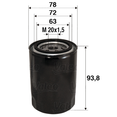 Filtru ulei 586080 VALEO