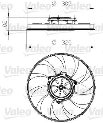 Ventilator, radiator 696024 VALEO