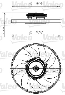 Ventilator, radiator 696027 VALEO