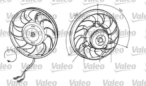 Ventilator, radiator 696036 VALEO