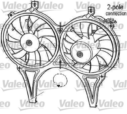 Ventilator, radiator 696050 VALEO