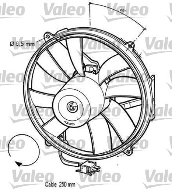 Ventilator, radiator 696062 VALEO