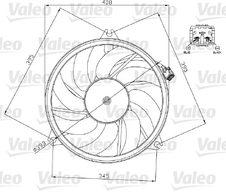 Ventilator, radiator 696071 VALEO