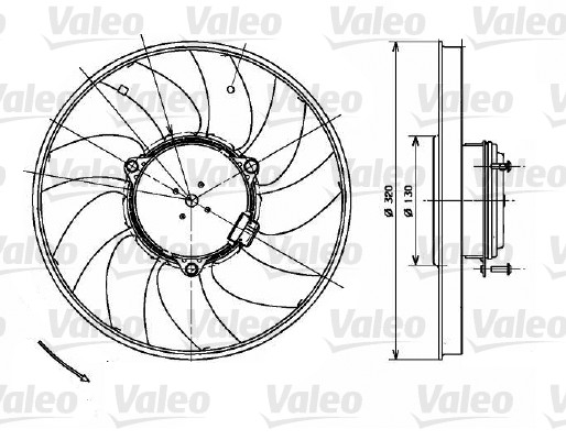 Ventilator, radiator 696083 VALEO