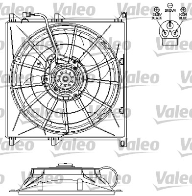 Ventilator, radiator 696123 VALEO