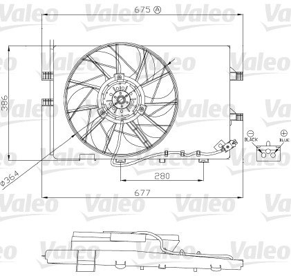 Ventilator, radiator 696130 VALEO