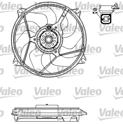 Ventilator, radiator 696138 VALEO