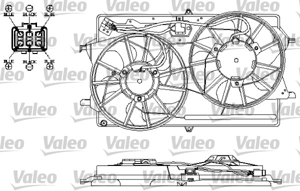 Ventilator, radiator 696150 VALEO