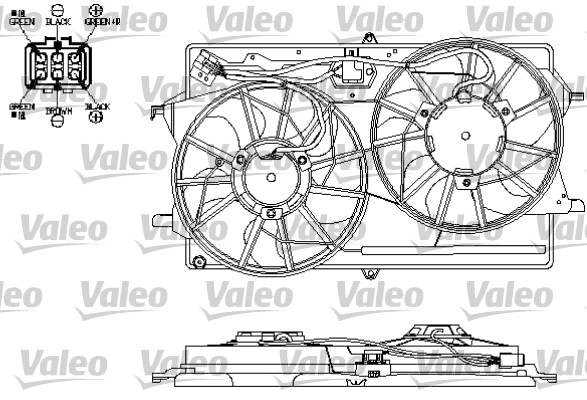 Ventilator, radiator 696154 VALEO