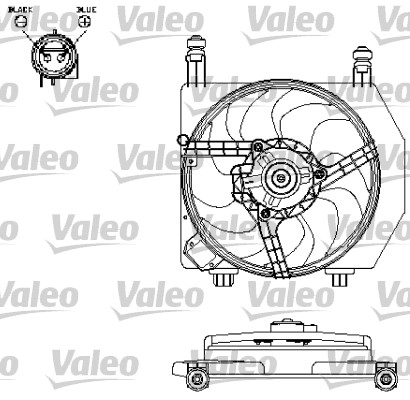 Ventilator, radiator 696159 VALEO