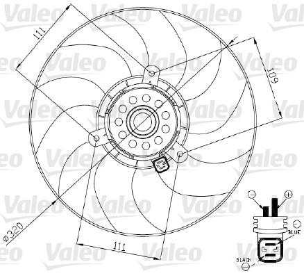 Ventilator, radiator 696188 VALEO