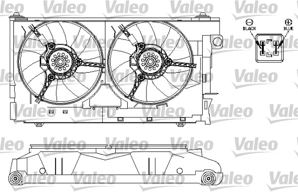 Ventilator, radiator 696212 VALEO