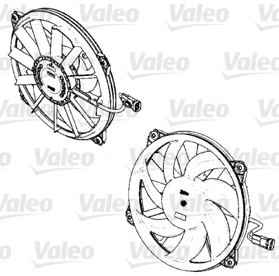Ventilator, radiator 696326 VALEO