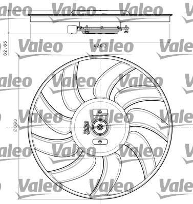 Ventilator, radiator 696350 VALEO