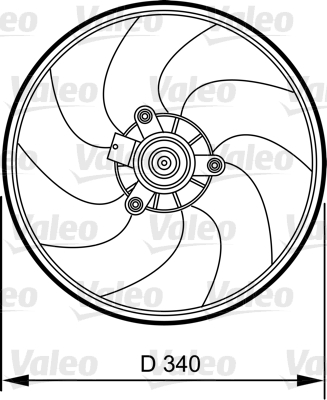 Ventilator, radiator 696368 VALEO