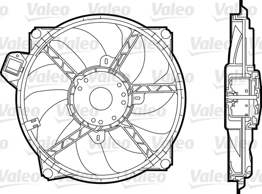 Ventilator, radiator 696376 VALEO