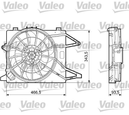 Ventilator, radiator 698185 VALEO