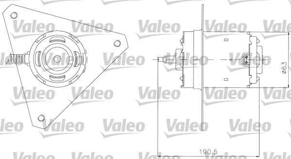 Motor electric,ventilator 698306 VALEO