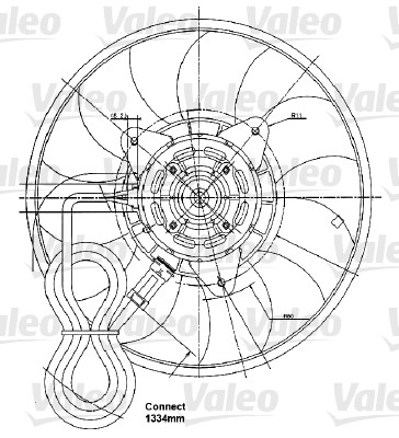Ventilator, radiator 698323 VALEO
