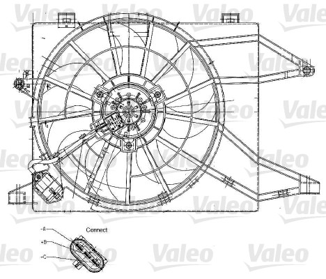Ventilator, radiator 698344 VALEO