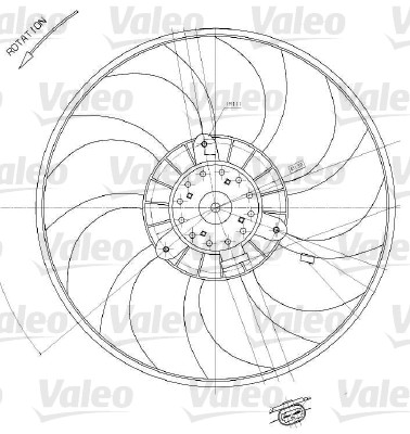 Ventilator, radiator 698412 VALEO