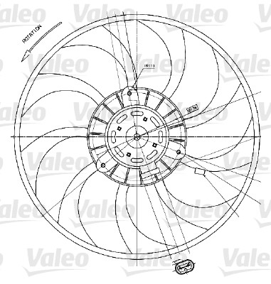 Ventilator, radiator 698424 VALEO