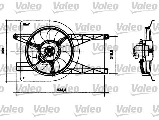 Ventilator, radiator 698493 VALEO