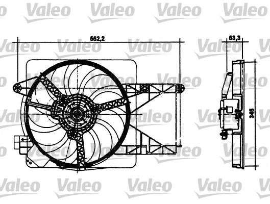 Ventilator, radiator 698495 VALEO
