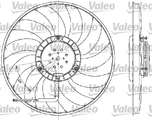 Ventilator, radiator 698609 VALEO