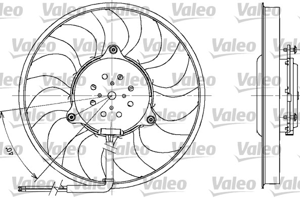 Ventilator, radiator 698611 VALEO