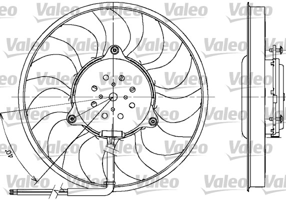 Ventilator, radiator 698612 VALEO