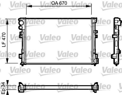 Radiator, racire motor 731168 VALEO