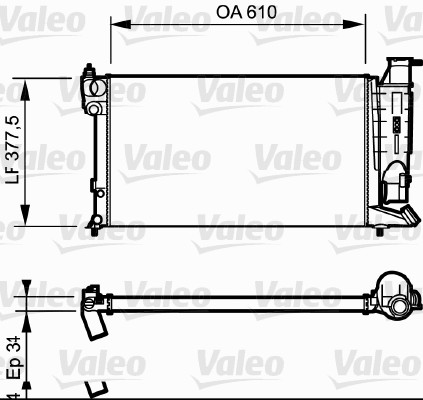 Radiator, racire motor 731180 VALEO