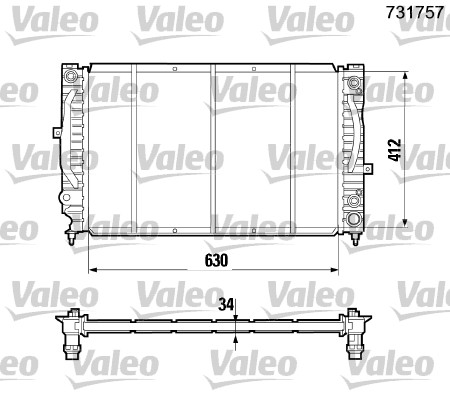 Radiator, racire motor 731757 VALEO