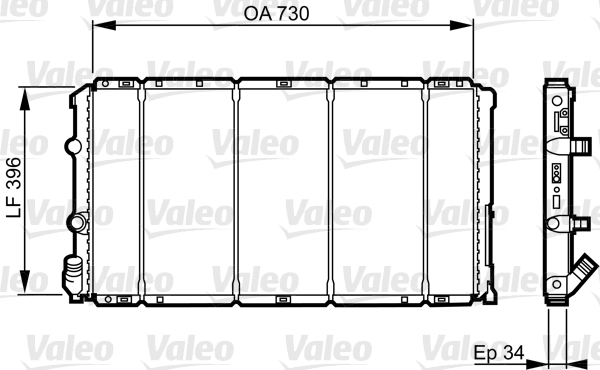 Radiator, racire motor 732050 VALEO