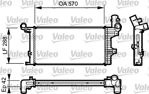 Radiator, racire motor 732303 VALEO