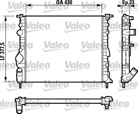 Radiator, racire motor 732389 VALEO
