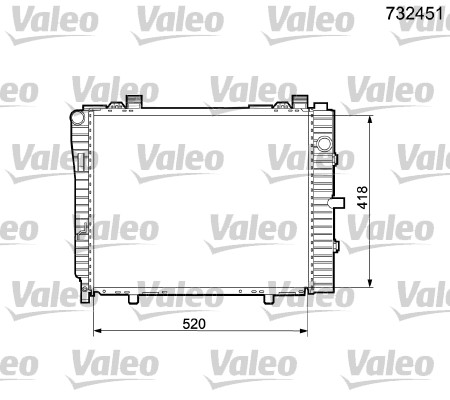 Radiator, racire motor 732451 VALEO