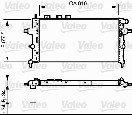 Radiator, racire motor 732550 VALEO