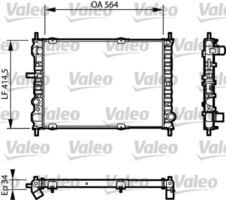 Radiator, racire motor 732623 VALEO