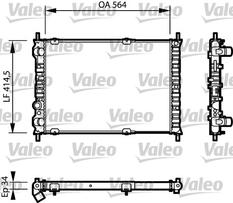 Radiator, racire motor 732787 VALEO