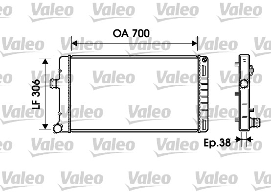 Radiator, racire motor 734224 VALEO