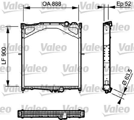 Radiator, racire motor 734300 VALEO