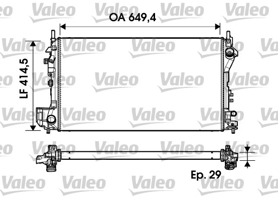 Radiator, racire motor 734302 VALEO